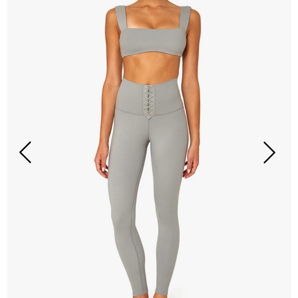 Set Weworewhat lace up legging and top gray - Picture 5 of 6